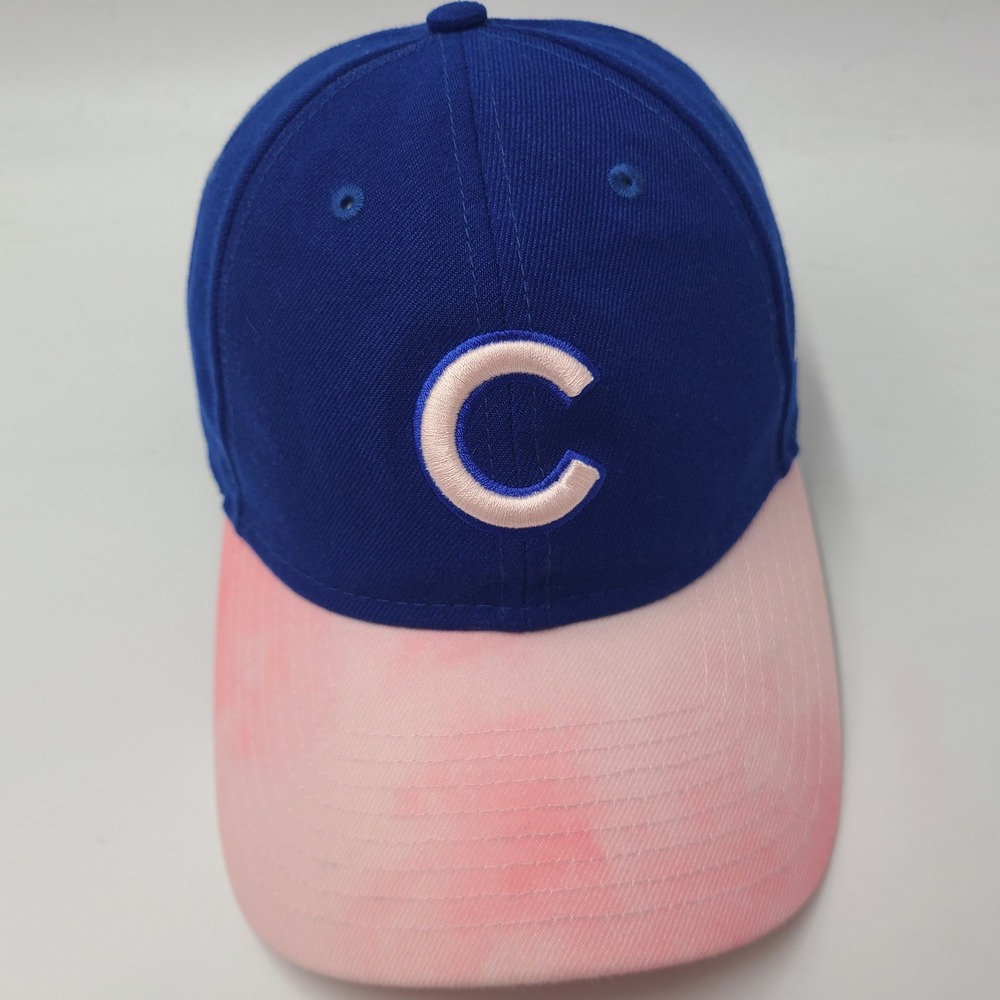 Women Chicago Cubs Hat Strapback New Era 9Twenty Blue Pink MLB Baseball Logo
